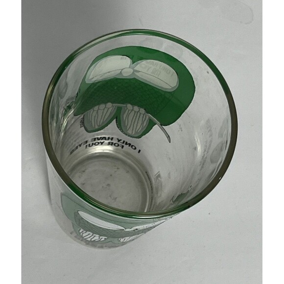 Pepsi Collector Glass Green Owl‎ Visual Creations Szeghy Vintage 70s Rare - Picture 6 of 7